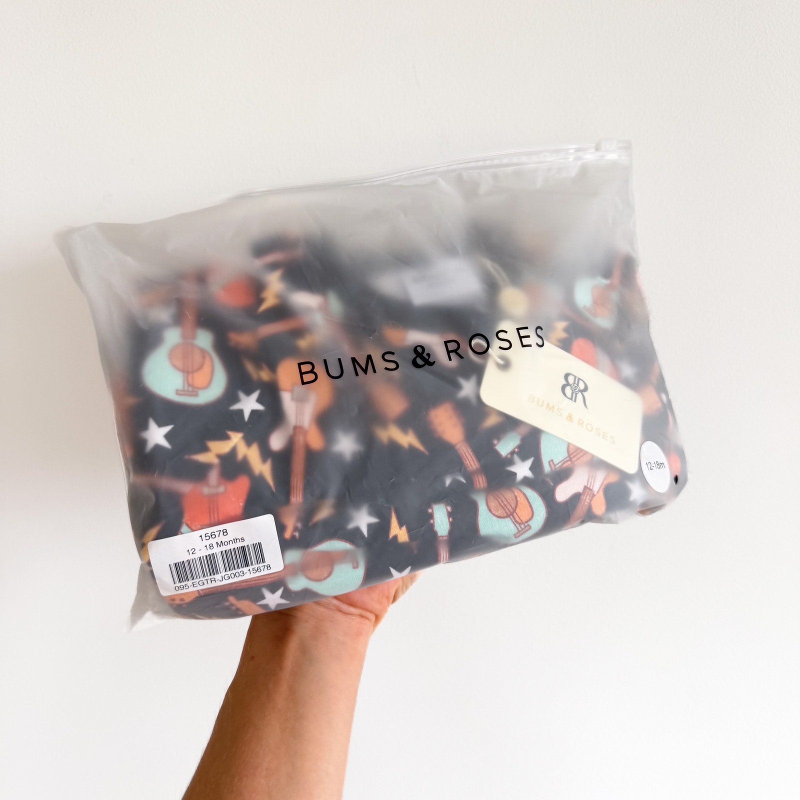 Bums & Roses Caught In A Jam Jogger Set Black Orange 12-18 Mo. Nwt — image 2 of 7